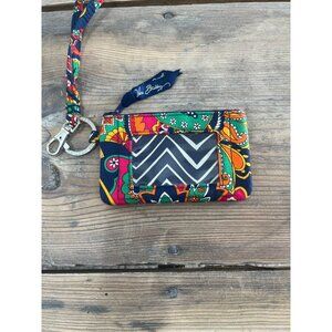 Vera Bradley Venetian Paisley ID Coin Wallat with Lanyard
